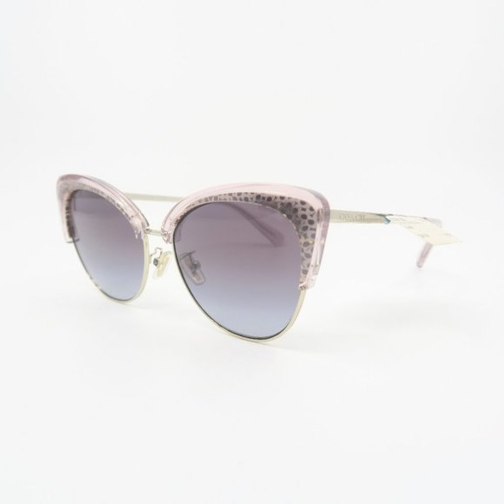 Coach Pink Cat-Eye Sunglasses with Gradient Gray Lenses